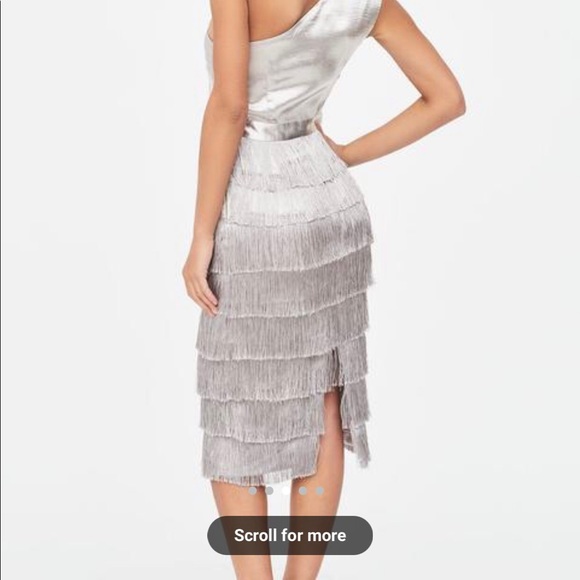 Stunning Lavish Alice X Rosie Connolly Fringe Metallic and black Dress - Picture 8 of 8